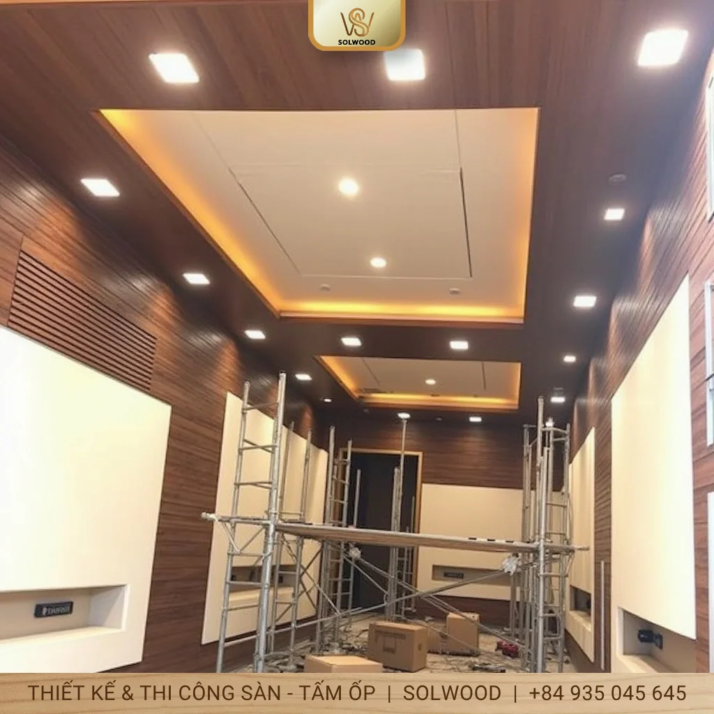 Hình ảnh Sàn nhựa hèm khóa vân thảm tại Tam Kỳ: Bền đẹp, sang trọng. - 2