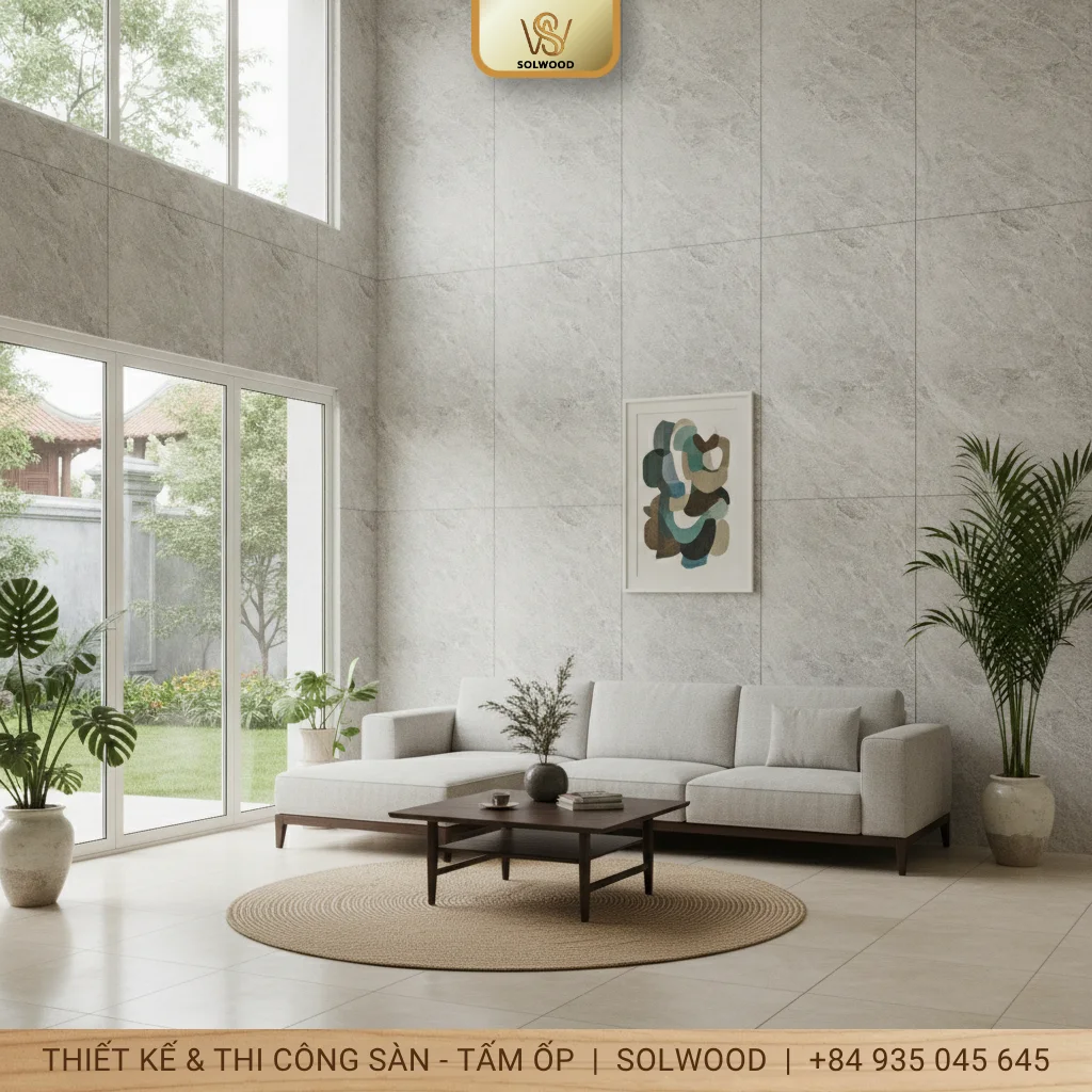 Tấm PVC Vân Đá Ốp Tường Phát Lộc Huế - Sang Trọng, Bền Đẹp